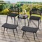 Costway Set of 2 Patio Rattan Ottoman with Padded Quick Dry Foam & Heavy-Duty Metal Legs